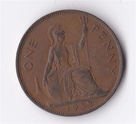 1 penny 1938|1938 one penny georgivs value.